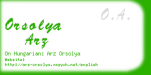 orsolya arz business card